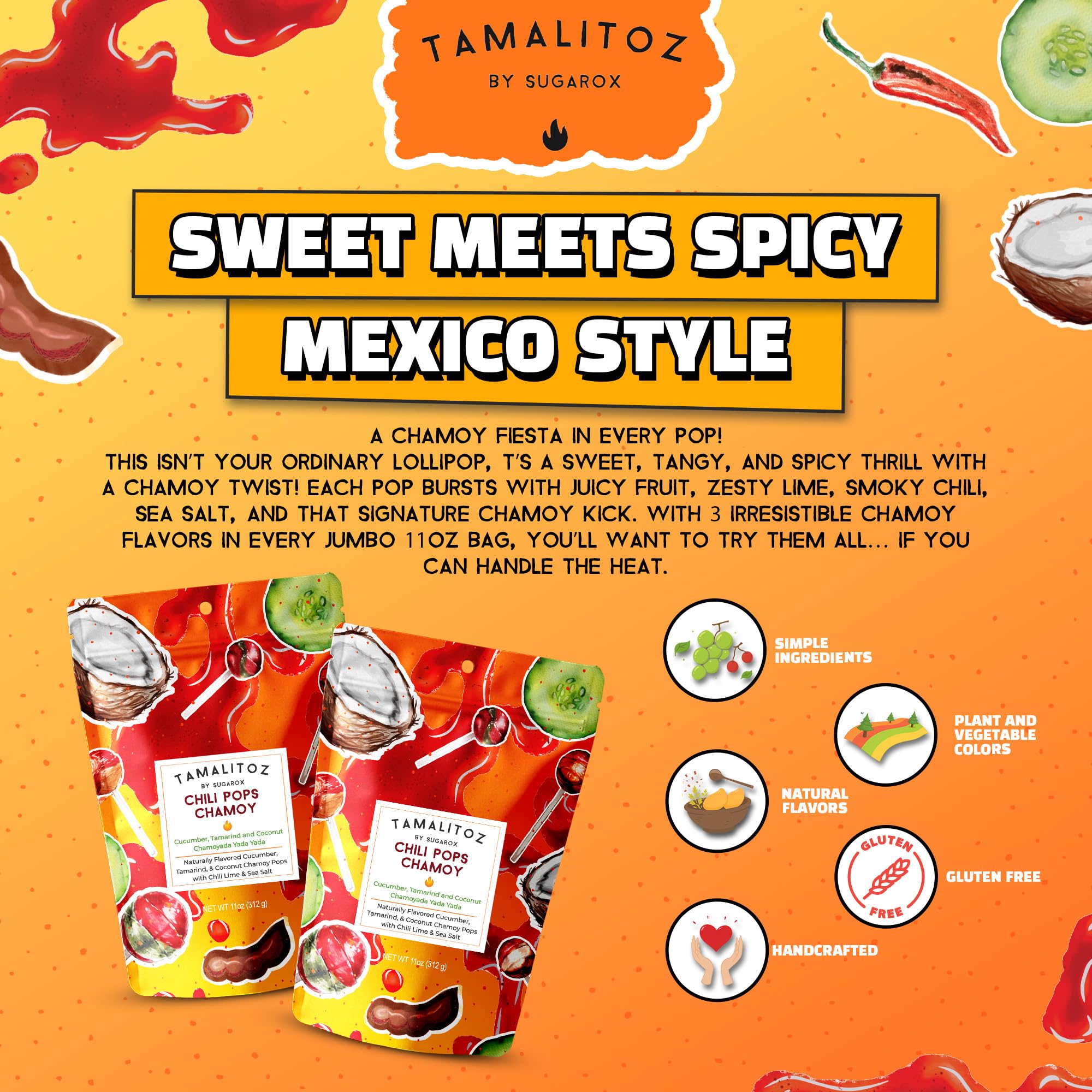 11oz Tamalitoz Chili Pops Chamoy