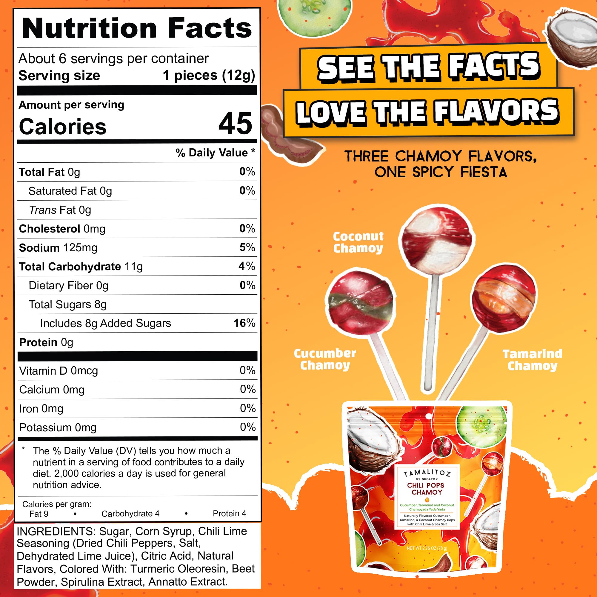 Tamalitoz Chilli Pops Chamoy 2.75 oz